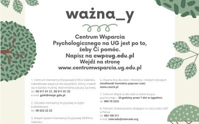 Wsparcie psychologiczne dla studentów i doktorantów UG
